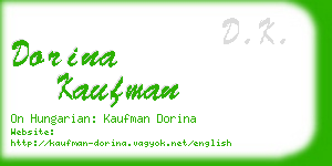 dorina kaufman business card